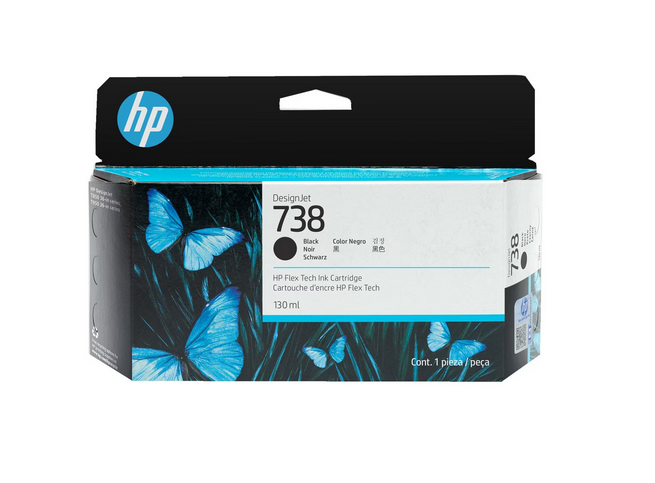 Cartucho de tinta Negro HP DesignJet 738 de 130 ml