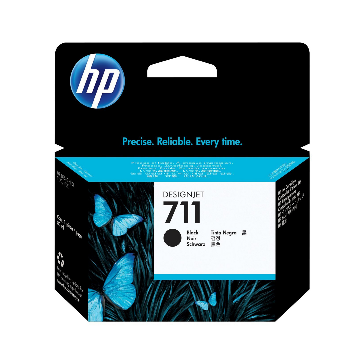 HP 711 ALTO RENDIMIENTO CARTUCHO NEGRO 80ml CZ133A