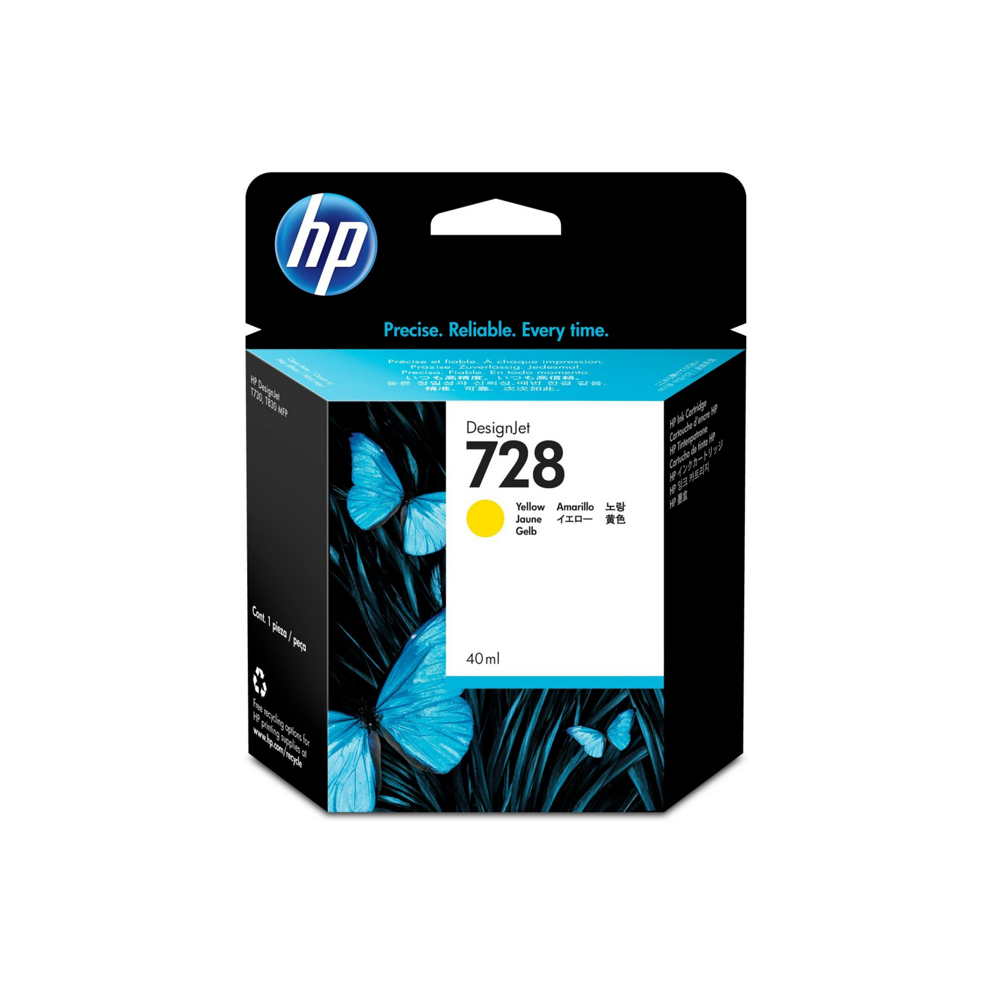 HP 728 CARTUCHO AMARILLO DESIGNJET 40ML F9J61A