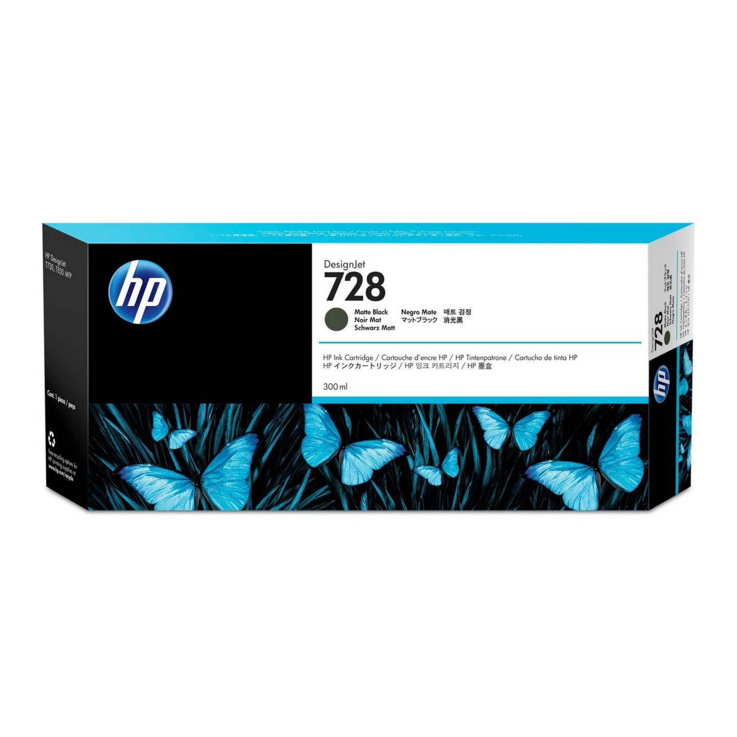 HP 728 CARTUCHO NEGRO MATE DESIGNJET 300ml F9J68A