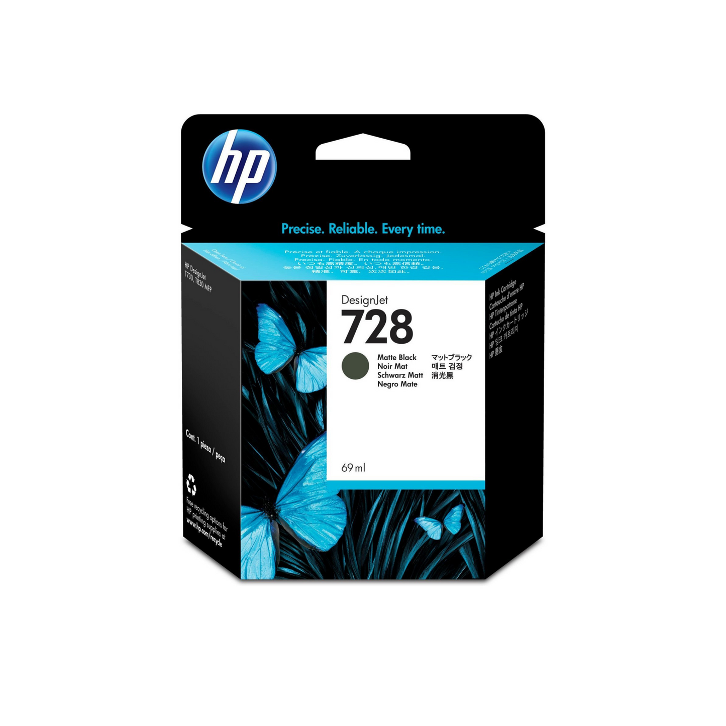 HP 728 CARTUCHO NEGRO MATE DESIGNJET 69ML F9J64A