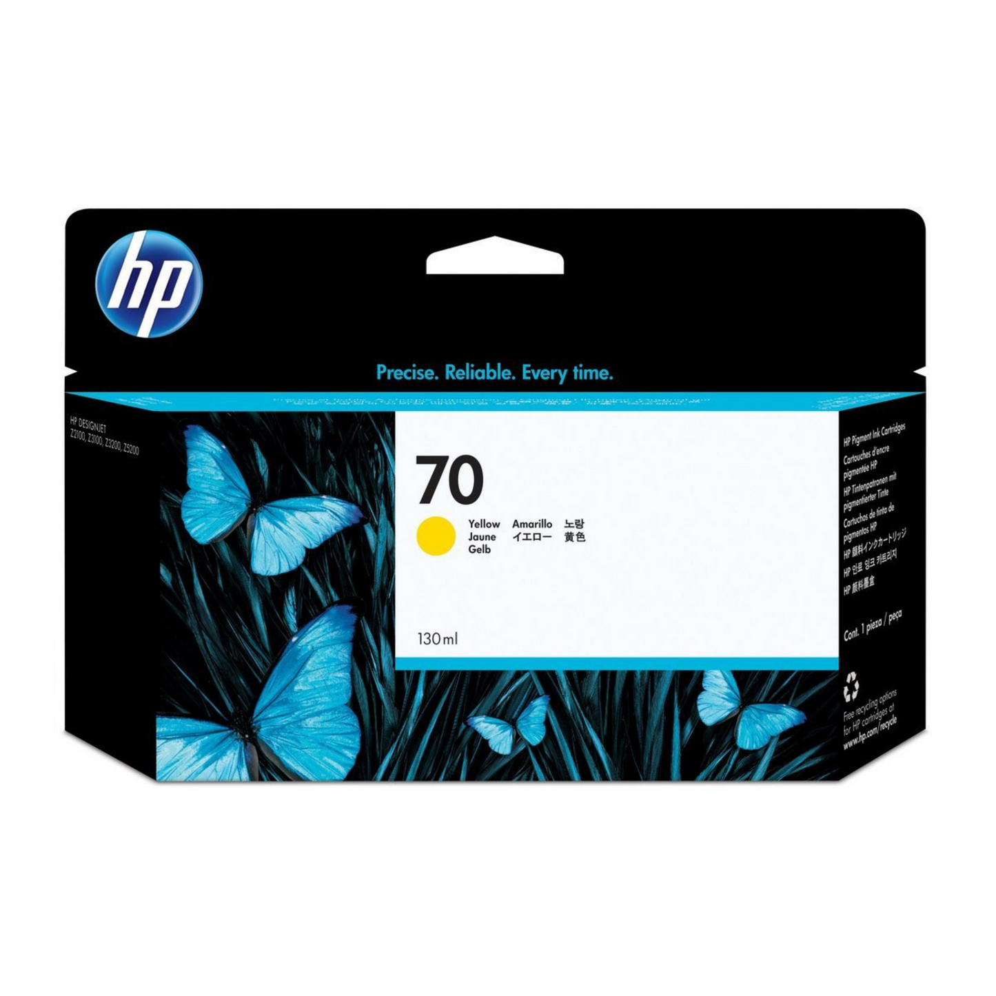 HP 70 CARTUCHO AMARILLO DESIGNJET 130 ML C9454A