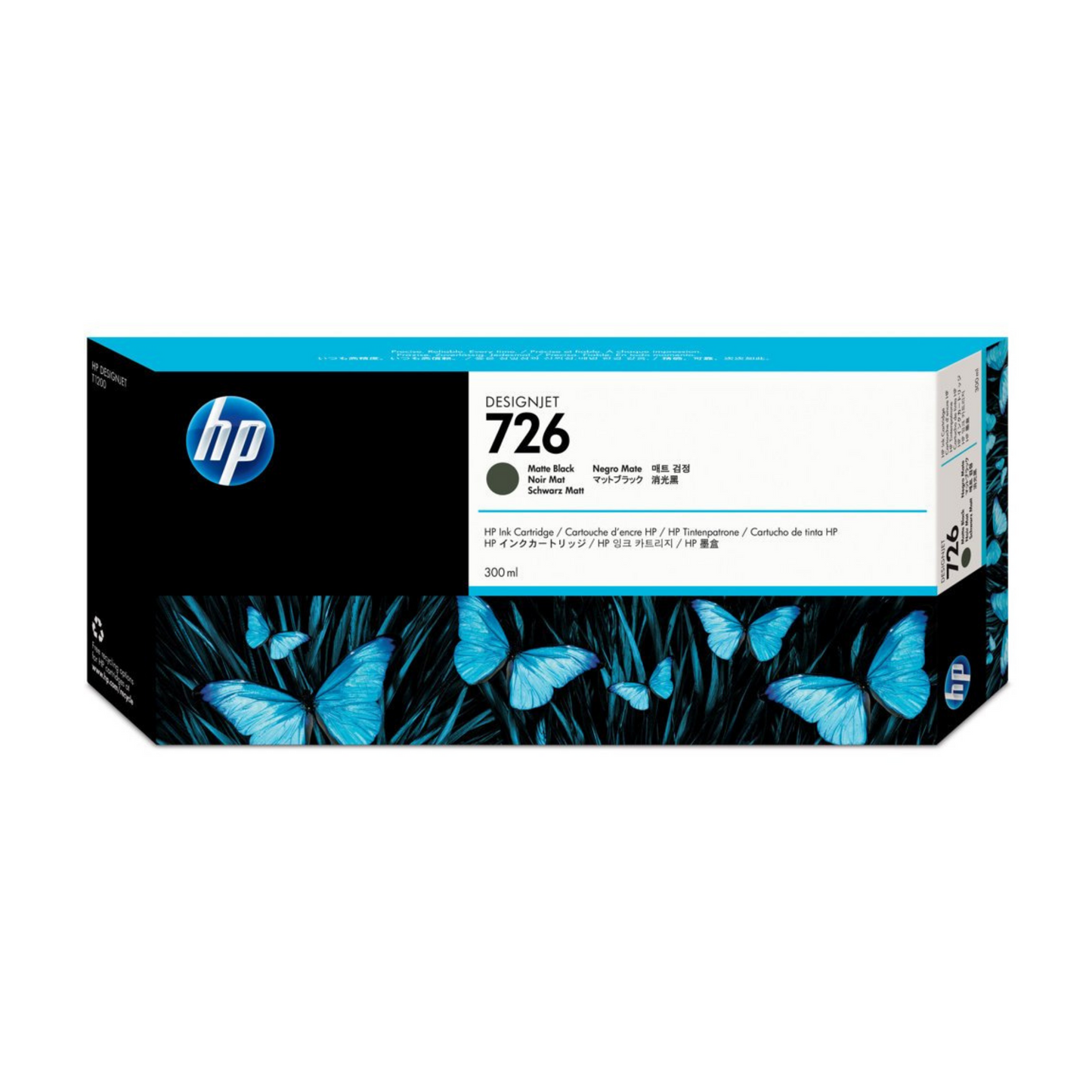 HP 726 CARTUCHO NEGRO MATE DESIGNJET 300ml CH575A