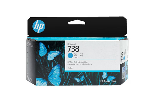 Cartucho de tinta Cian HP DesignJet 738 de 130ml