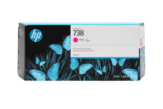 Cartucho de tinta Magenta HP DesignJet 738 de 300ml