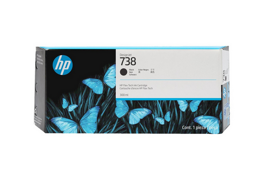 Cartucho de tinta Negro HP DesignJet 738 de 300ml